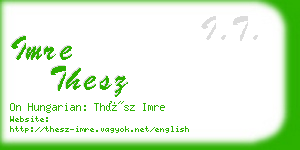 imre thesz business card